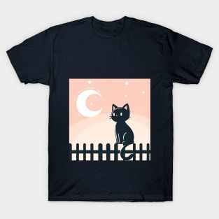 BLACK CAT MOON T-Shirt